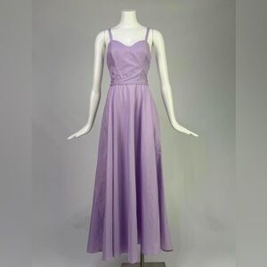 Vintage 1970s JCPpenney Fashions Purple Satin Princess Style Formal Dress, S-M